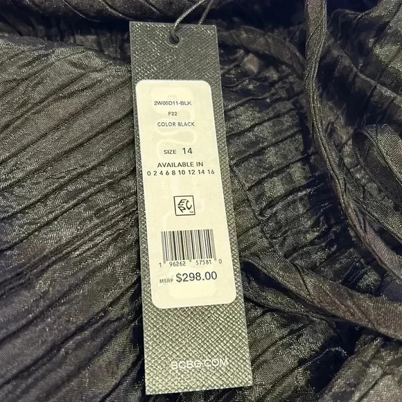 BCBG Maxazria Satin Maxi Evening Dress - Picture 4 of 5